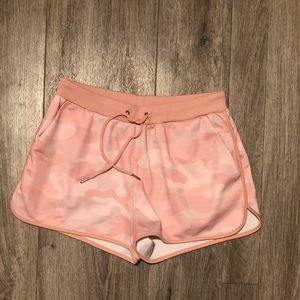 Divided Pink Camo Women’s Athletic Shorts